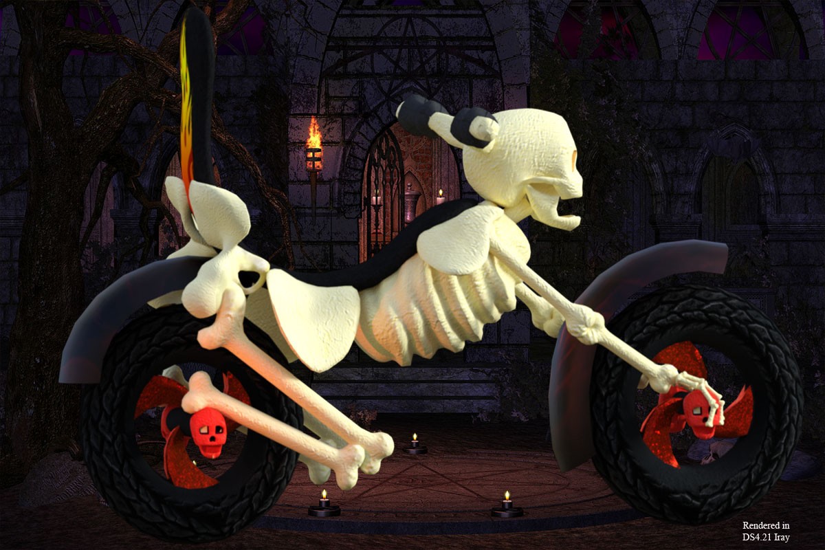 Skelicycle for Storybook Carousel by Faery_Light